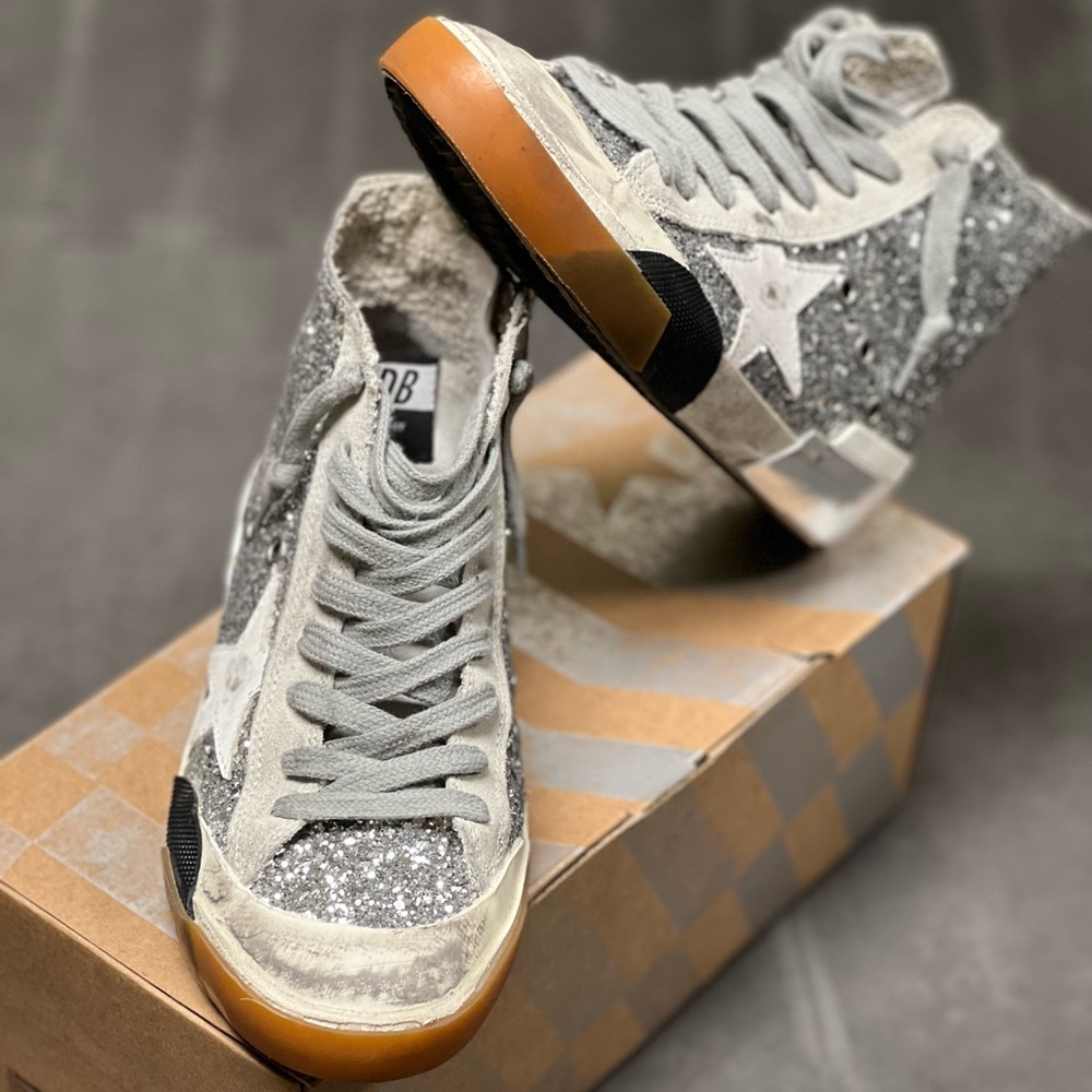 GOLDEN GOOSE FRANCY SILVER MOON MULTI-FOXING ✨ WORN ONCE FOR PHOTO SHOOT!